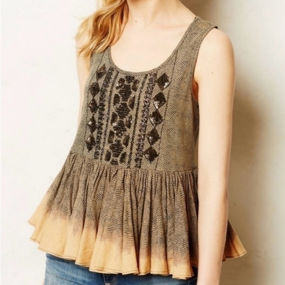 Anthropologie Akemi + Kin Ombré Sequined Tank Top